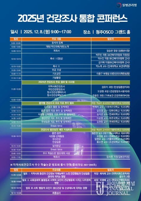 2025 건강조사 통합 콘퍼런스 포스터